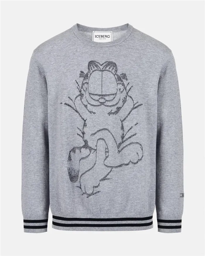 Men KNITWEAR Iceberg Pullover With Garfield Design Men KNITWEAR Iceberg Pullover With Garfield Design