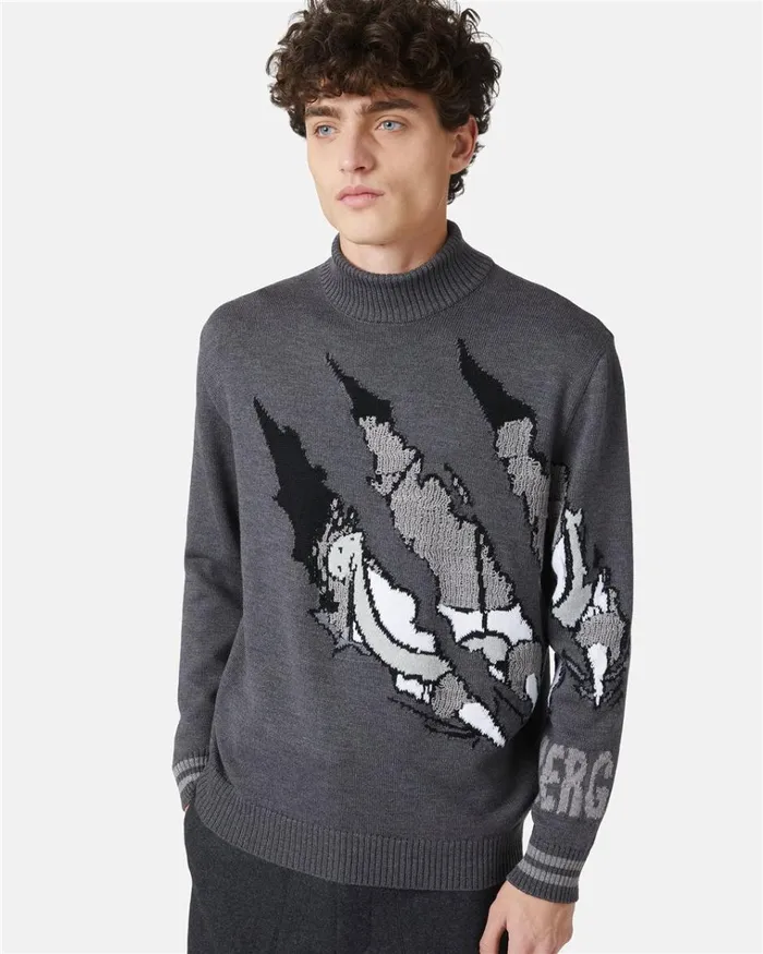 Men KNITWEAR Iceberg Sweater With Garfield Design Men KNITWEAR Iceberg Sweater With Garfield Design