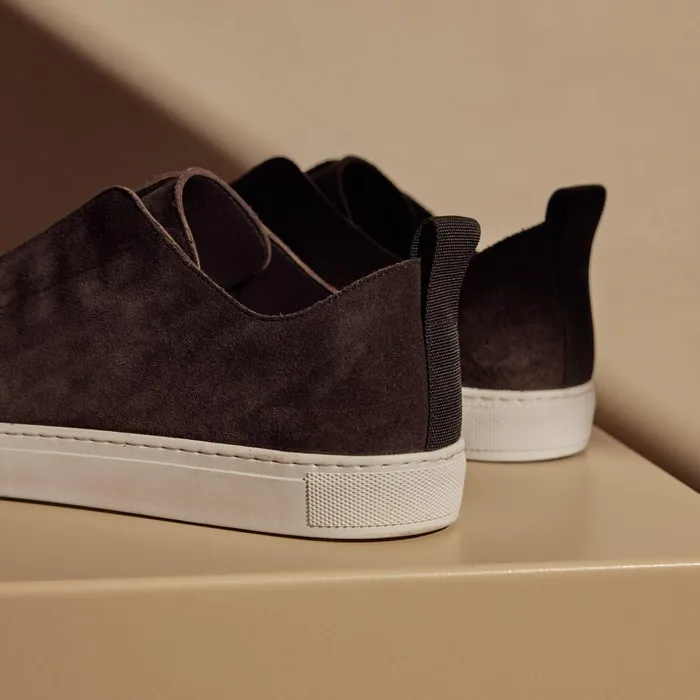 Men LaceUps James Perse Suede Solstice Sneaker Cafe