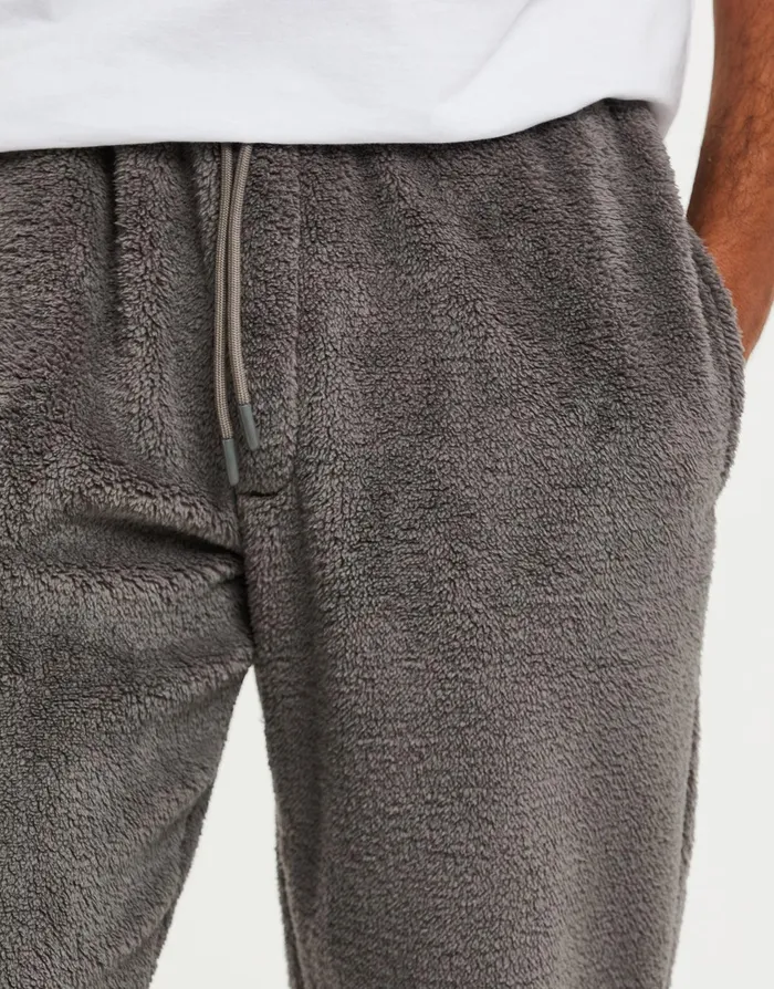 Men Light Grey Borg Lounge Pants Light Grey Threadbare Joggers Men Light Grey Borg Lounge Pants Light Grey Threadbare Joggers