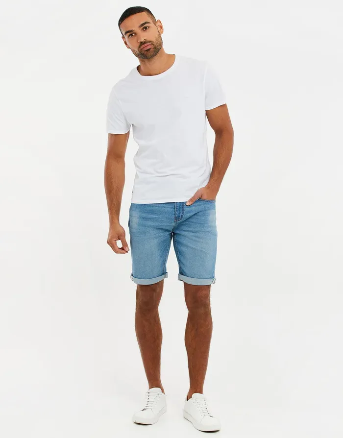 Men Light Wash Blue Denim Shorts Light Wash Threadbare Shorts Men Light Wash Blue Denim Shorts Light Wash Threadbare Shorts