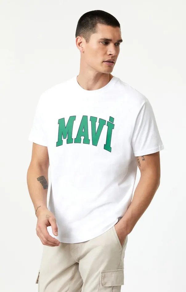Men Logo TShirt In White Mavi Jeans TShirts Men Logo TShirt In White Mavi Jeans TShirts