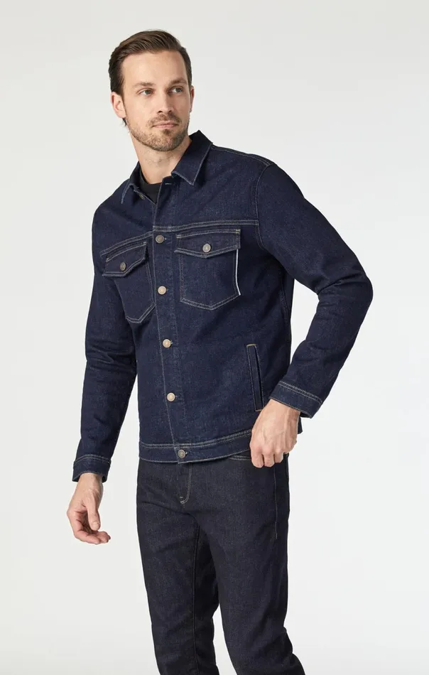 Men Loran Jacket In Rinse Organic Selvedge Mavi Jeans Jackets