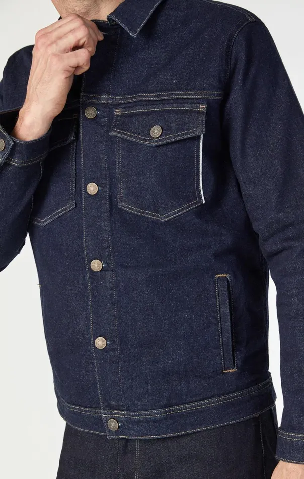 Men Loran Jacket In Rinse Organic Selvedge Mavi Jeans Jackets