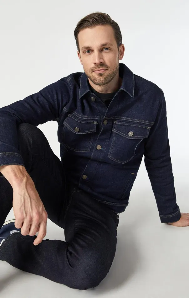 Men Loran Jacket In Rinse Organic Selvedge Mavi Jeans Jackets