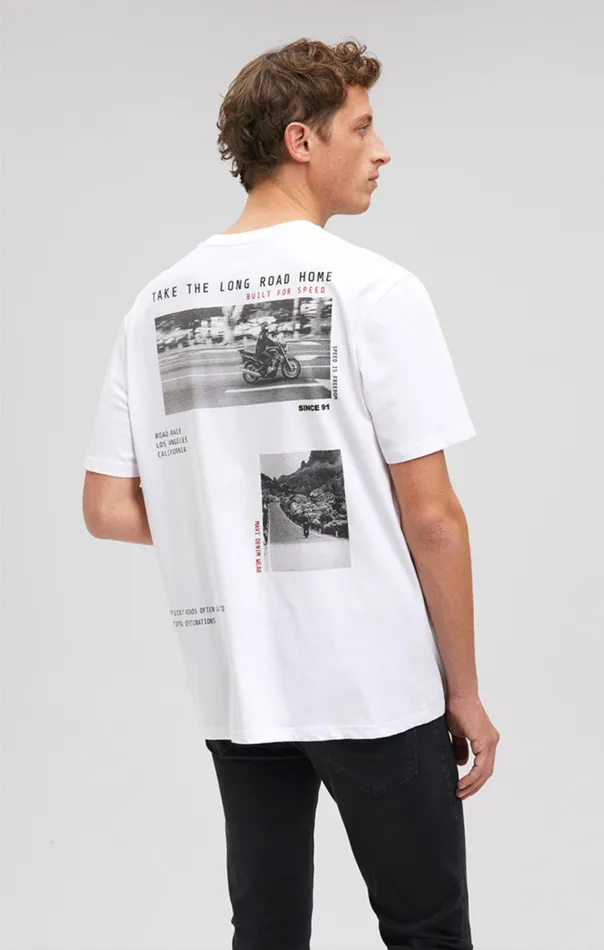 Men Los Angeles Print TShirt In White Mavi Jeans TShirts