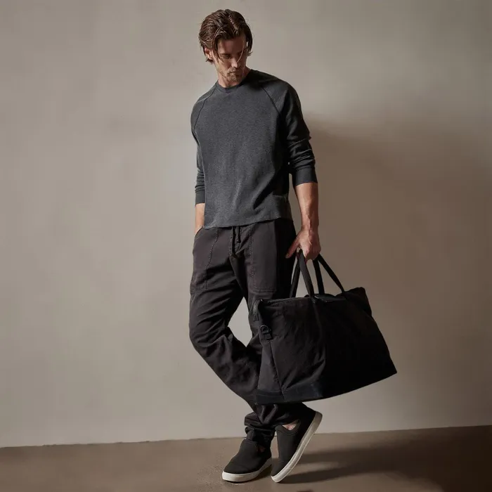 Men Lounge James Perse Long Sleeve Thermal Raglan Magma Pigment