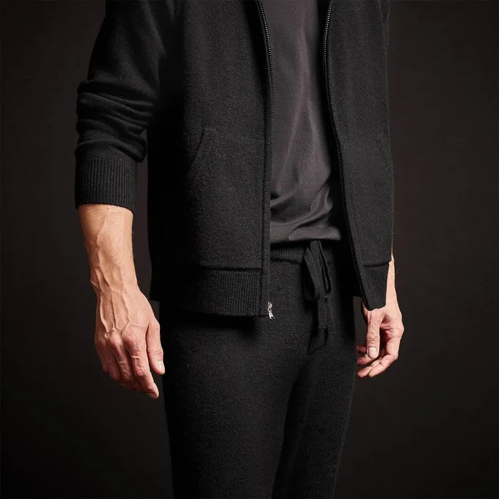 Men Lounge James Perse Recycled Cashmere Track Pant Black
