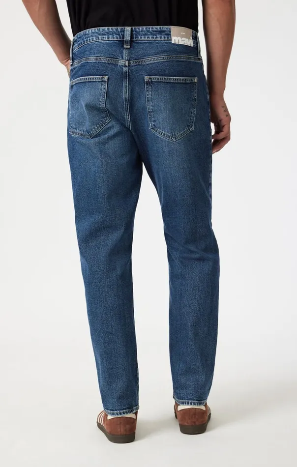 Men Marcel Loose Straight Leg In Mid Brushed Classic Blue Mavi Jeans Denim Men Marcel Loose Straight Leg In Mid Brushed Classic Blue Mavi Jeans Denim