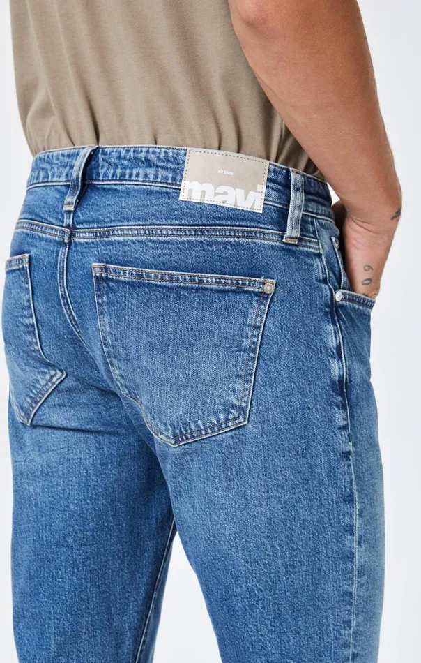 Men Marcus Slim Straight Leg In Dark Brushed Recycled Blue Mavi Jeans Denim Men Marcus Slim Straight Leg In Dark Brushed Recycled Blue Mavi Jeans Denim