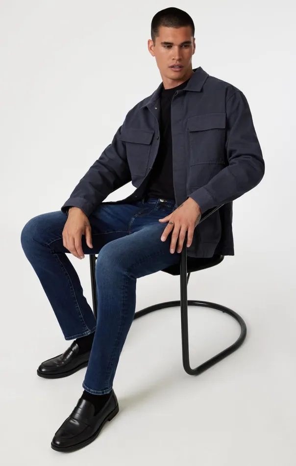 Men Marcus Slim Straight Leg In Deep Brushed Feather Blue Mavi Jeans Denim Men Marcus Slim Straight Leg In Deep Brushed Feather Blue Mavi Jeans Denim