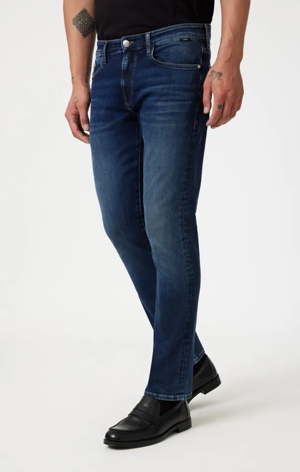 Men Marcus Slim Straight Leg In Deep Brushed Feather Blue Mavi Jeans Denim Men Marcus Slim Straight Leg In Deep Brushed Feather Blue Mavi Jeans Denim