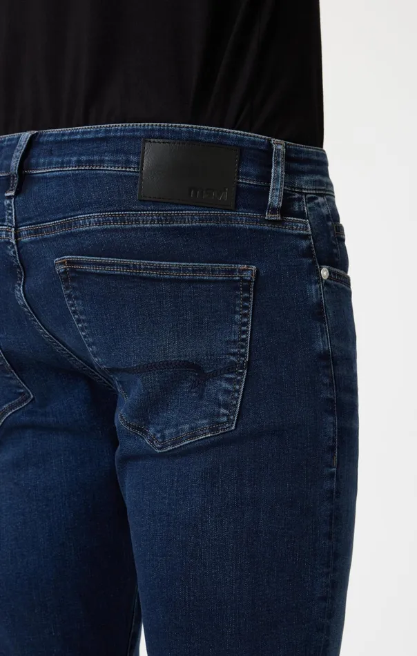Men Marcus Slim Straight Leg In Deep Brushed Feather Blue Mavi Jeans Denim Men Marcus Slim Straight Leg In Deep Brushed Feather Blue Mavi Jeans Denim