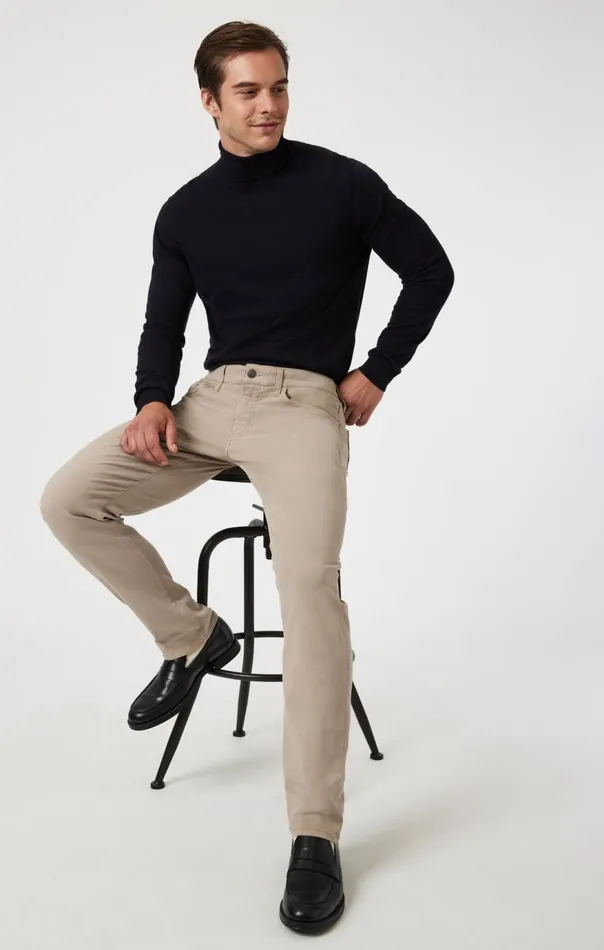 Men Marcus Slim Straight Leg In Latte Luxe Twill Mavi Jeans Pants