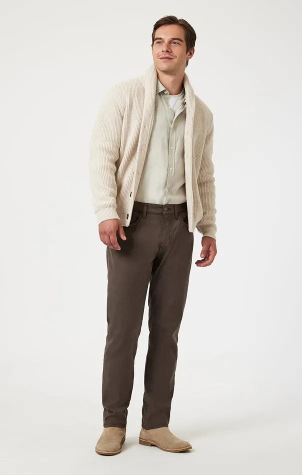 Men Marcus Slim Straight Leg In Oak Luxe Twill Mavi Jeans Pants