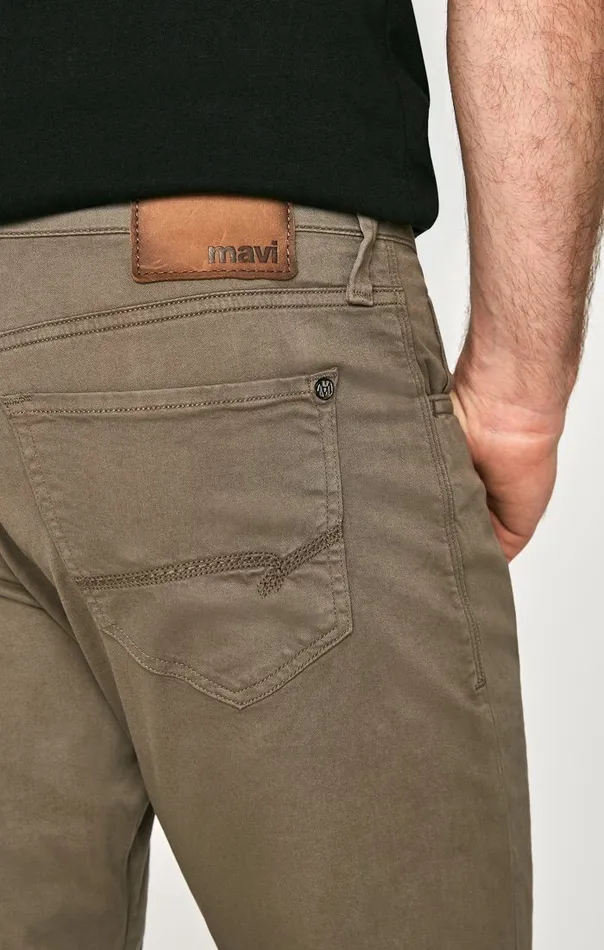 Men Matt Mid Rise Relaxed Straight Leg In Dusty Olive Twill Mavi Jeans Pants Men Matt Mid Rise Relaxed Straight Leg In Dusty Olive Twill Mavi Jeans Pants