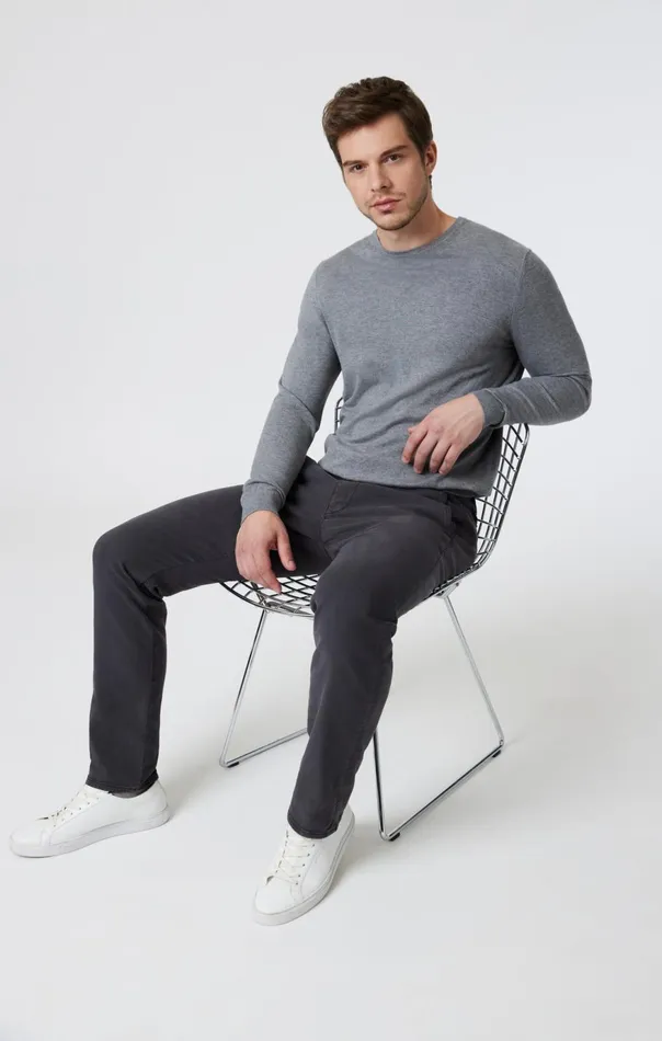 Men Milton Slim Straight Leg In Ash Luxe Twill Mavi Jeans Pants Men Milton Slim Straight Leg In Ash Luxe Twill Mavi Jeans Pants