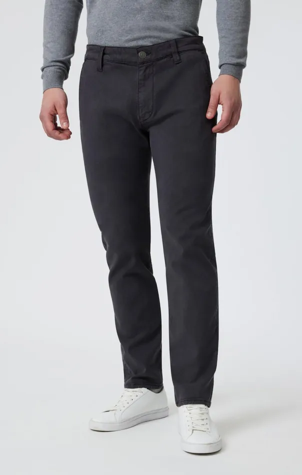 Men Milton Slim Straight Leg In Ash Luxe Twill Mavi Jeans Pants Men Milton Slim Straight Leg In Ash Luxe Twill Mavi Jeans Pants