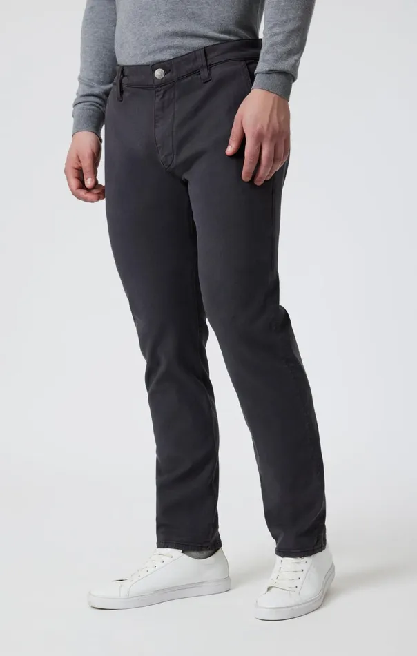 Men Milton Slim Straight Leg In Ash Luxe Twill Mavi Jeans Pants Men Milton Slim Straight Leg In Ash Luxe Twill Mavi Jeans Pants