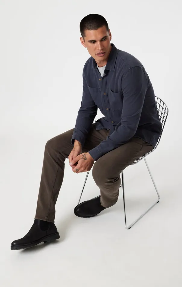 Men Milton Slim Straight Leg In Oak Luxe Twill Mavi Jeans Pants Men Milton Slim Straight Leg In Oak Luxe Twill Mavi Jeans Pants