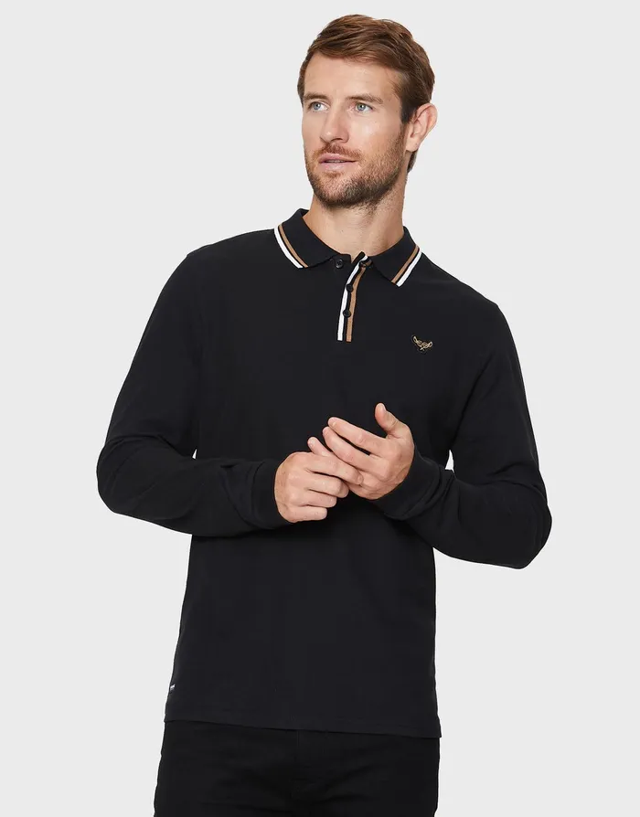 Men Multi Long Sleeve Polo Shirts 3 Pack Black Navy Burgundy Threadbare Polo Shirts Men Multi Long Sleeve Polo Shirts 3 Pack Black Navy Burgundy Threadbare Polo Shirts