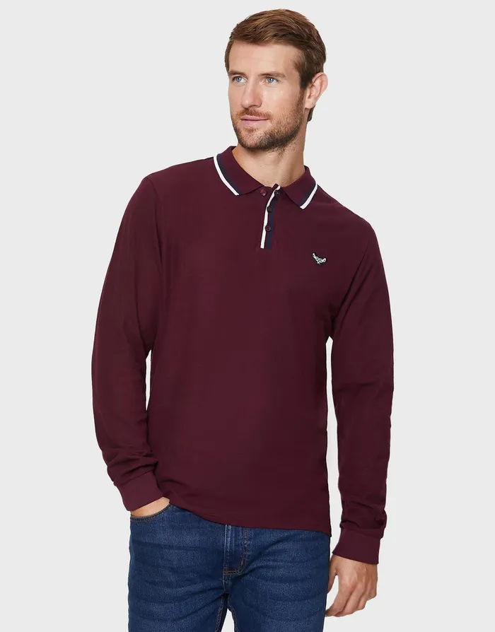 Men Multi Long Sleeve Polo Shirts 3 Pack Black Navy Burgundy Threadbare Polo Shirts Men Multi Long Sleeve Polo Shirts 3 Pack Black Navy Burgundy Threadbare Polo Shirts