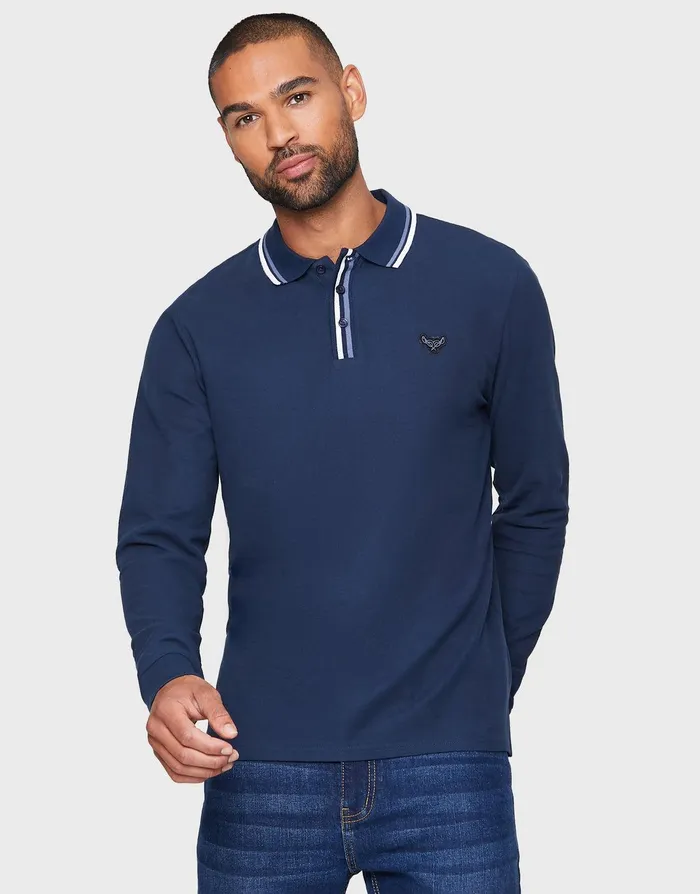Men Multi Long Sleeve Polo Shirts 3 Pack Black Navy Burgundy Threadbare Polo Shirts Men Multi Long Sleeve Polo Shirts 3 Pack Black Navy Burgundy Threadbare Polo Shirts