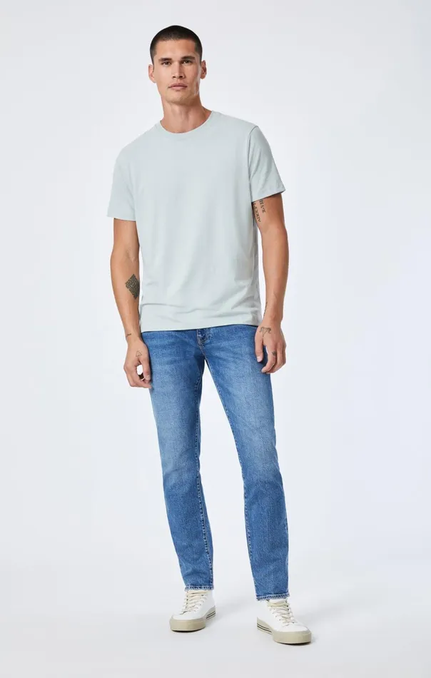 Men Natural Dyed Crew Neck TShirt In Slate Grey Mavi Jeans TShirts Men Natural Dyed Crew Neck TShirt In Slate Grey Mavi Jeans TShirts