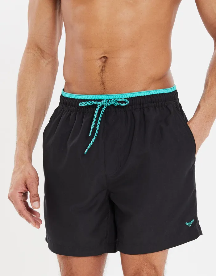 Men Navy and Black Swim Shorts 2 Pack Navy and Black Threadbare Swimwear Men Navy and Black Swim Shorts 2 Pack Navy and Black Threadbare Swimwear