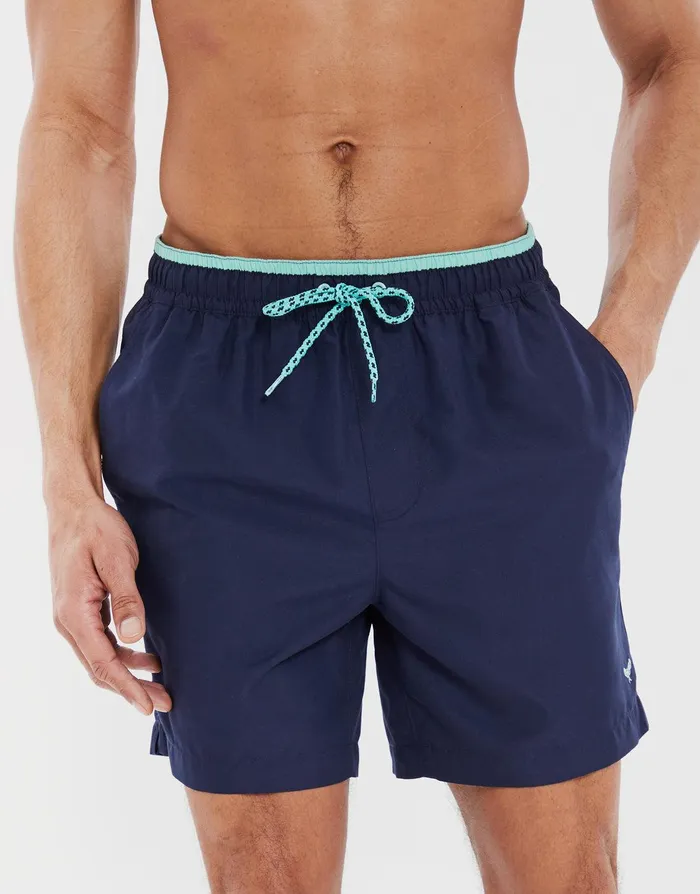 Men Navy and Black Swim Shorts 2 Pack Navy and Black Threadbare Swimwear Men Navy and Black Swim Shorts 2 Pack Navy and Black Threadbare Swimwear