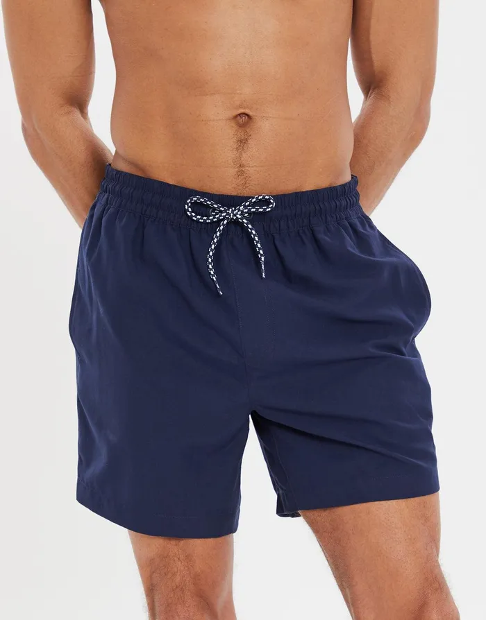 Men Navy and Geo Print Swim Shorts 2 Pack Blue Threadbare Swimwear Men Navy and Geo Print Swim Shorts 2 Pack Blue Threadbare Swimwear
