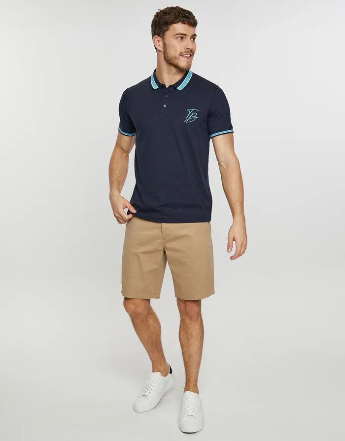 Men Navy Contrast Collar Branded Polo Shirt Navy Threadbare Polo Shirts Men Navy Contrast Collar Branded Polo Shirt Navy Threadbare Polo Shirts