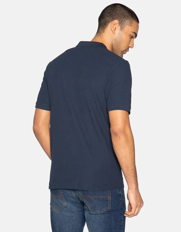 Men Navy Cotton Pique Polo Shirt Navy Threadbare Polo Shirts Men Navy Cotton Pique Polo Shirt Navy Threadbare Polo Shirts