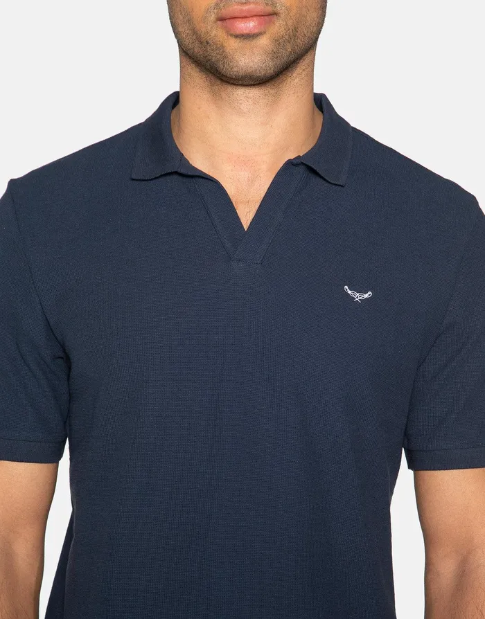 Men Navy Cotton Pique Polo Shirt Navy Threadbare Polo Shirts Men Navy Cotton Pique Polo Shirt Navy Threadbare Polo Shirts