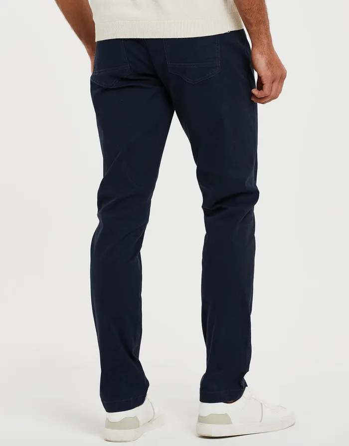 Men Navy Drawcord Chino Trousers Navy Threadbare Trousers and Cargos Men Navy Drawcord Chino Trousers Navy Threadbare Trousers and Cargos