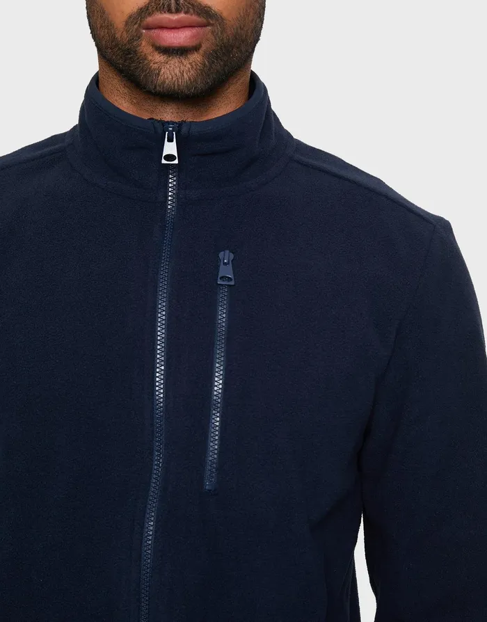 Men Navy FullZip Fleece Jacket Navy Threadbare Sweatshirts Men Navy FullZip Fleece Jacket Navy Threadbare Sweatshirts