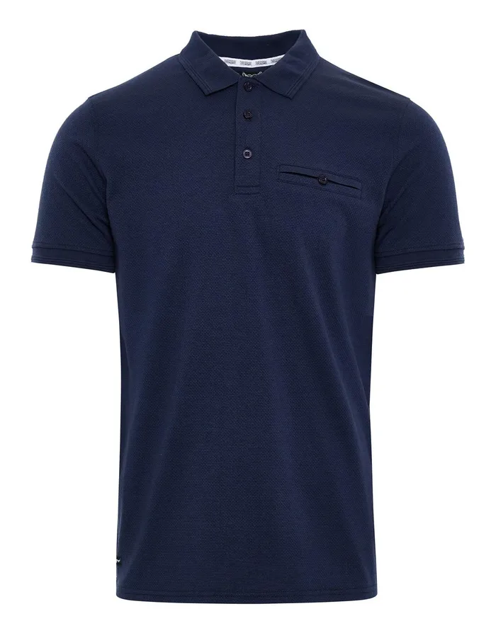 Men Navy Honeycomb Rib Jetted Pocket Polo Shirt Navy Threadbare Polo Shirts Men Navy Honeycomb Rib Jetted Pocket Polo Shirt Navy Threadbare Polo Shirts