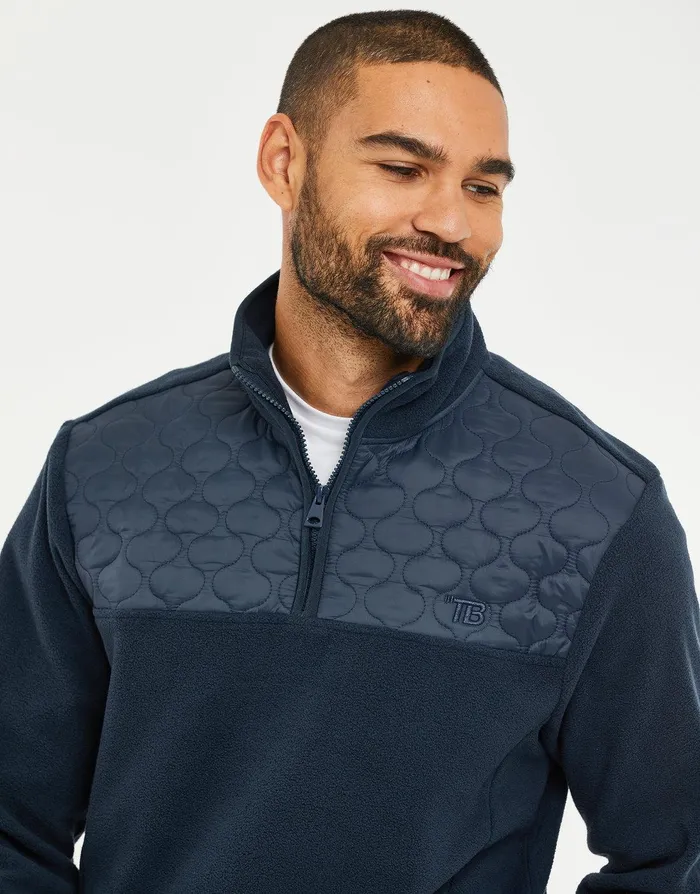 Men Navy Onion Quilted Quarter Zip Fleece Navy Threadbare Sweatshirts Men Navy Onion Quilted Quarter Zip Fleece Navy Threadbare Sweatshirts