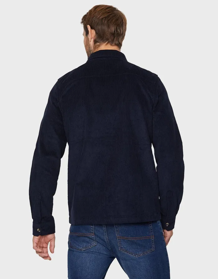 Men Navy Plain Long Sleeve Cord Shirt Navy Threadbare Shirts Men Navy Plain Long Sleeve Cord Shirt Navy Threadbare Shirts