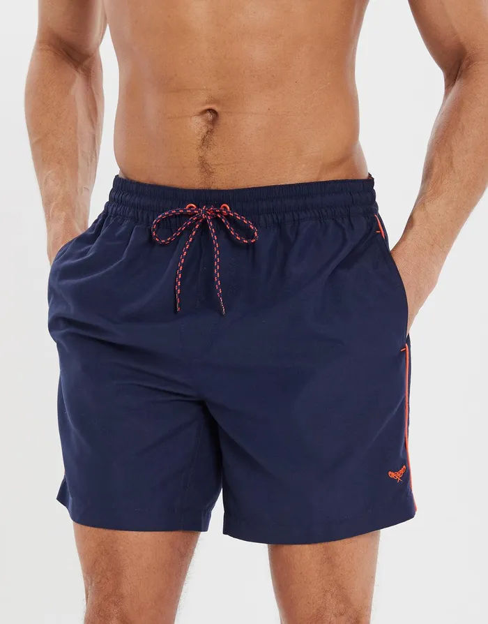 Men Navy Swim Shorts Navy Threadbare Swimwear