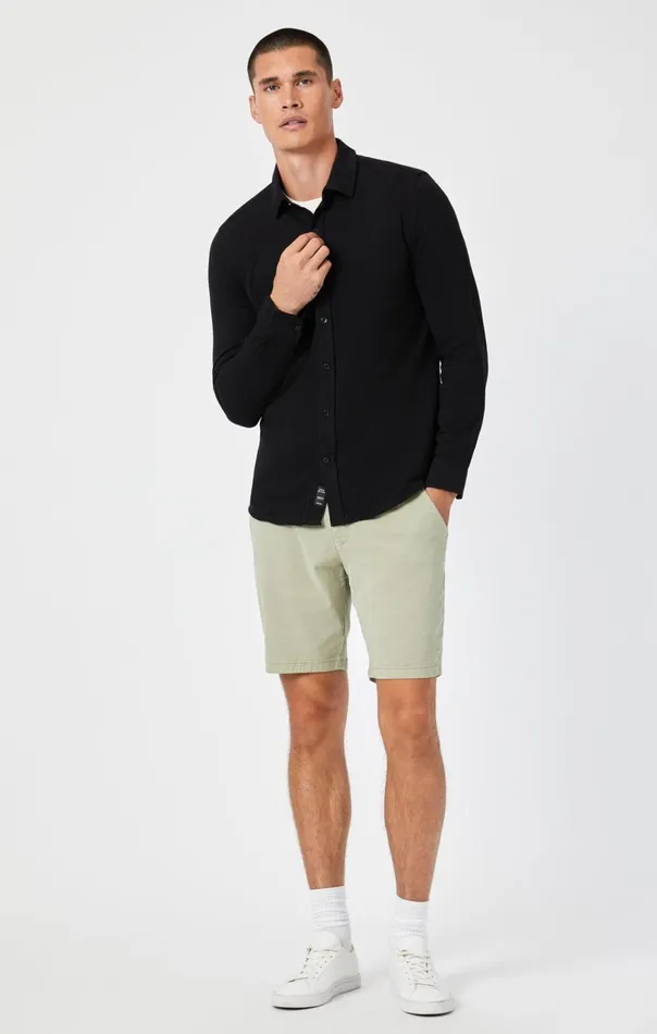 Men Noah Shorts In Sea Grass Luxe Twill Mavi Jeans Shorts
