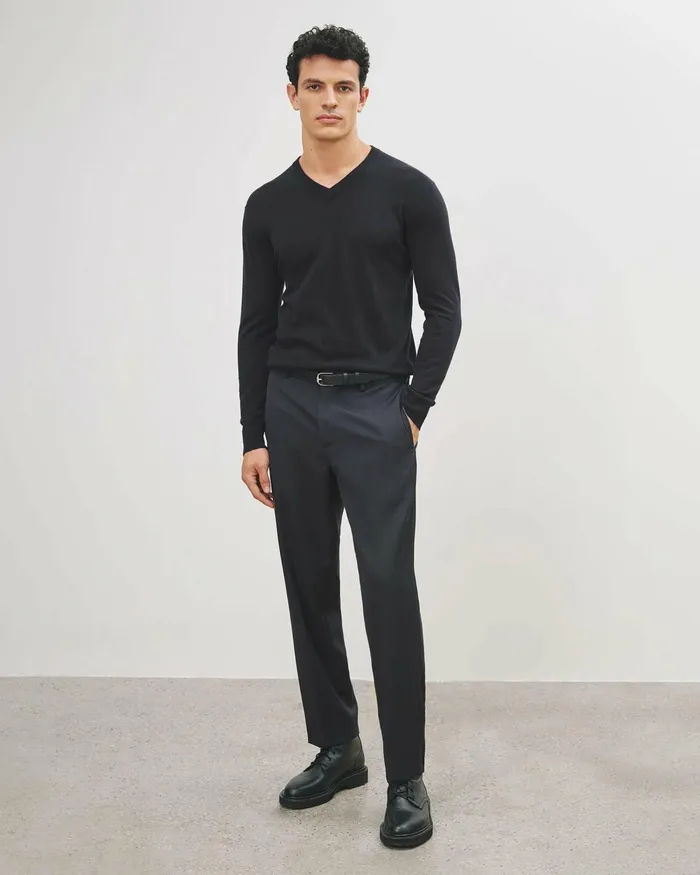 Men Pants and Shorts Nili Lotan DALINIO PANT Dark Navy