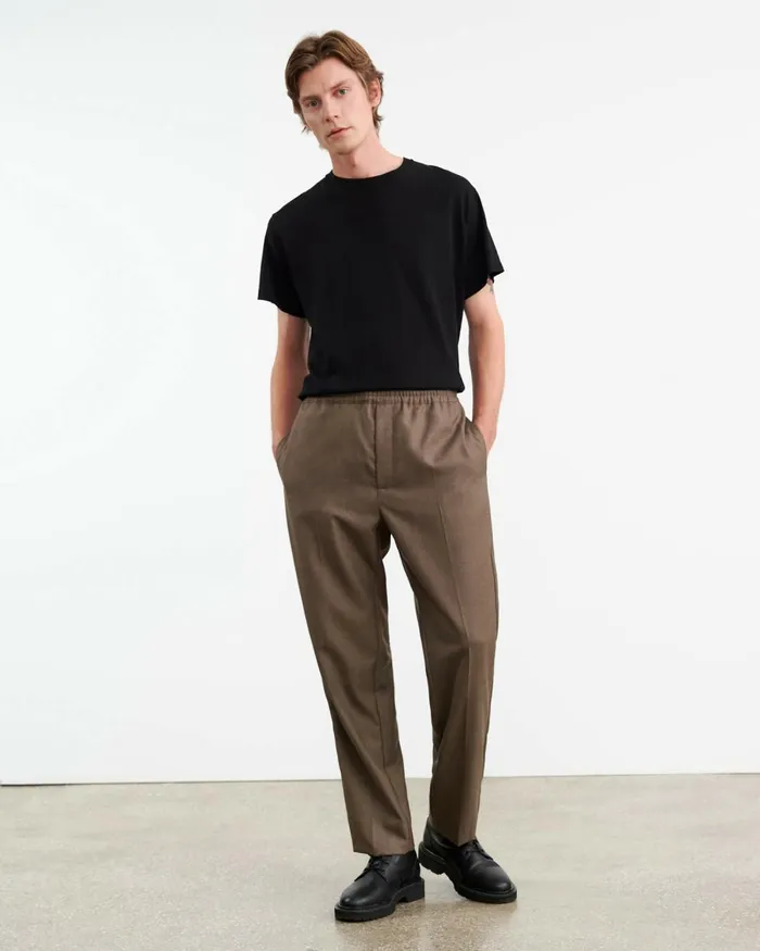 Men Pants and Shorts Nili Lotan LAWRENCE PANT Taupe Grey