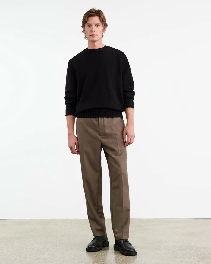 Men Pants and Shorts Nili Lotan LAWRENCE PANT Taupe Grey