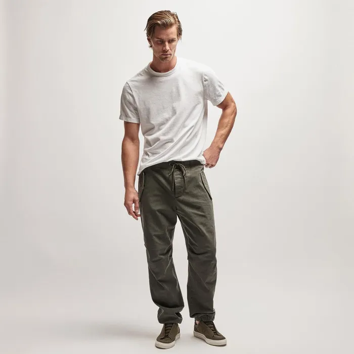 Men PantsDenim James Perse Cotton Terry Flight Pant Dark Olive Pigment