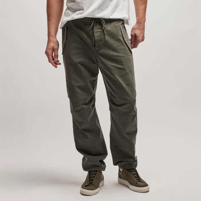 Men PantsDenim James Perse Cotton Terry Flight Pant Dark Olive Pigment