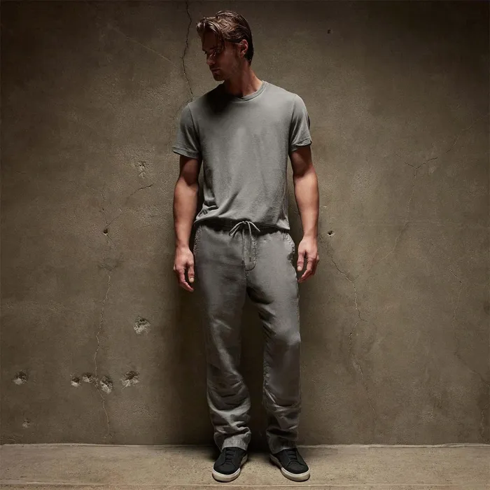 Men PantsDenim James Perse Relaxed Linen Pant Silver Grey Pigment