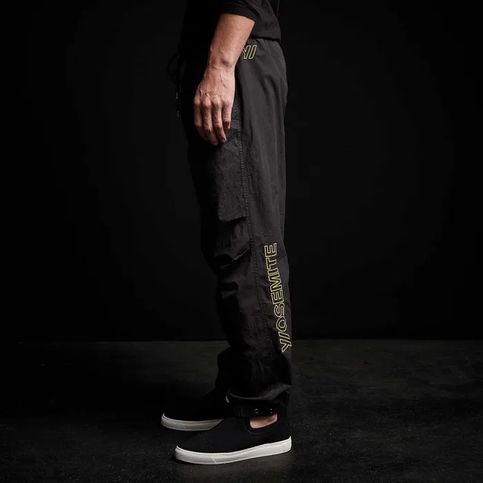 Men PantsDenim James Perse Y Embroidered Parachute Flight Pant Blackyellow