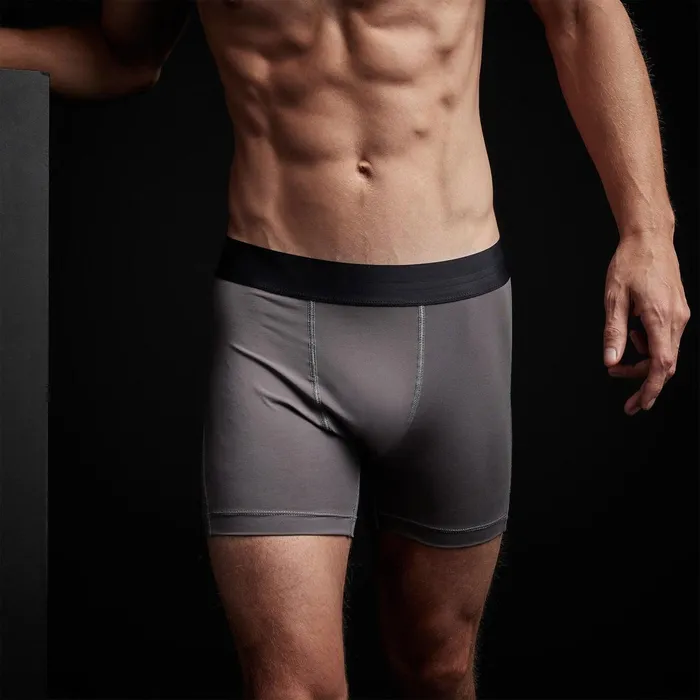 Men Performance Bottoms James Perse Cool Touch Sport Boxer Short Raccoon Grey