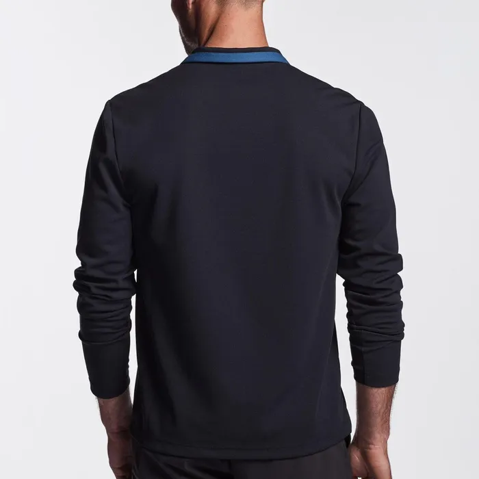 Men Performance Tops James Perse Performance Pique Zip Tee Navyreflex